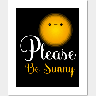 Please be sunny, kawaii sun, sunny, happy sun, cute sun. Posters and Art
